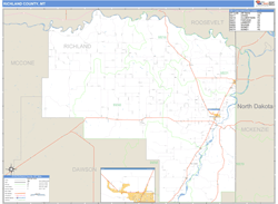 Richland County, MT Zip Code Wall Map