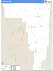 Rosebud County, MT Zip Code Wall Map