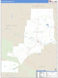 Stillwater County, MT Zip Code Wall Map