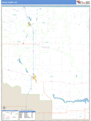 Toole County, MT Zip Code Wall Map