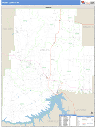 Valley County, MT Zip Code Wall Map