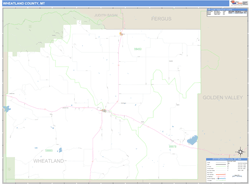 Wheatland County, MT Wall Map