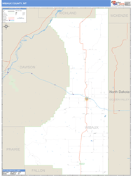 Wibaux County, MT Zip Code Wall Map