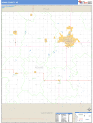Adams County, NE Wall Map