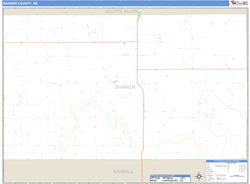 Banner County, NE Zip Code Wall Map