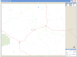 Blaine County, NE Wall Map