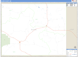 Blaine County, NE Zip Code Wall Map