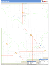 Boone County, NE Zip Code Wall Map