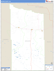 Brown County, NE Zip Code Wall Map