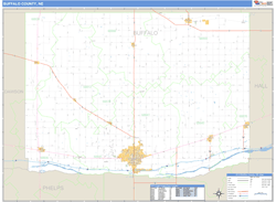 Buffalo County, NE Zip Code Wall Map