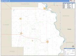 Burt County, NE Zip Code Wall Map