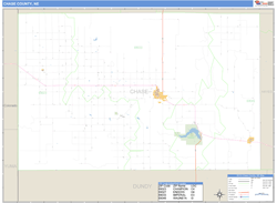 Chase County, NE Wall Map