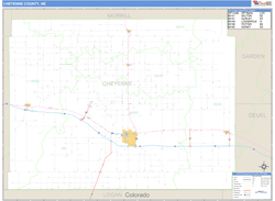 Cheyenne County, NE Zip Code Wall Map