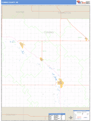 Cuming County, NE Wall Map
