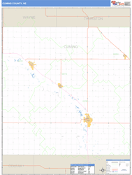 Cuming County, NE Zip Code Wall Map