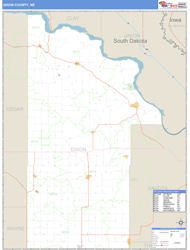 Dixon County, NE Zip Code Wall Map