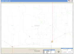 Dundy County, NE Zip Code Wall Map