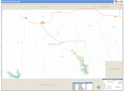 Frontier County, NE Zip Code Wall Map