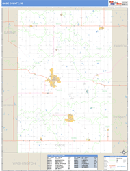 Gage County, NE Wall Map