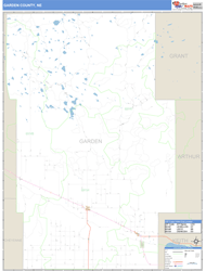 Garden County, NE Zip Code Wall Map