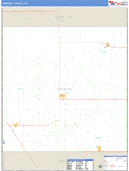 Greeley County, NE Zip Code Wall Map