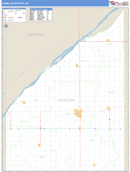 Hamilton County, NE Zip Code Wall Map