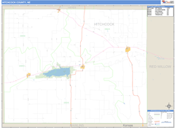 Hitchcock County, NE Zip Code Wall Map