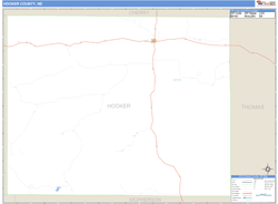 Hooker County, NE Zip Code Wall Map