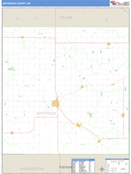 Jefferson County, NE Zip Code Wall Map