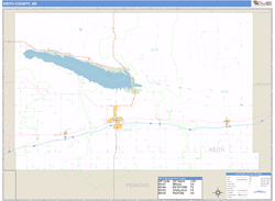 Keith County, NE Zip Code Wall Map