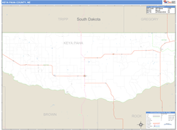 Keya Paha County, NE Wall Map