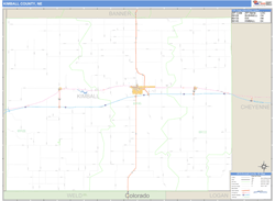 Kimball County, NE Wall Map