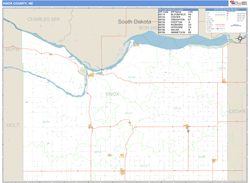 Knox County, NE Zip Code Wall Map