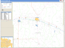 Lincoln County, NE Zip Code Wall Map