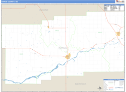 Nance County, NE Zip Code Wall Map