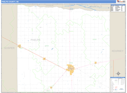 Phelps County, NE Zip Code Wall Map