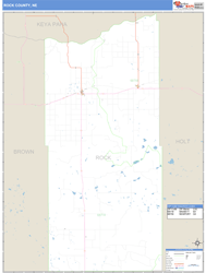 Rock County, NE Zip Code Wall Map