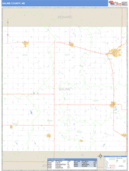 Saline County, NE Zip Code Wall Map