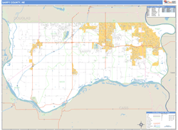 Sarpy County, NE Zip Code Wall Map