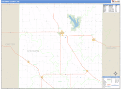 Sherman County, NE Zip Code Wall Map