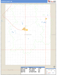 Stanton County, NE Wall Map