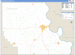 Washington County, NE Wall Map