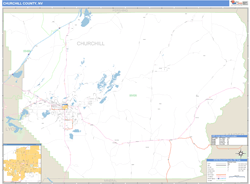 Churchill County, NV Zip Code Wall Map