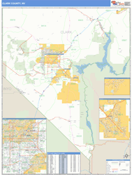 Clark County, NV Wall Map