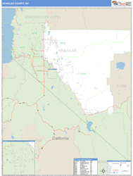 Douglas County, NV Zip Code Wall Map