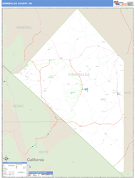 Esmeralda County, NV Zip Code Wall Map