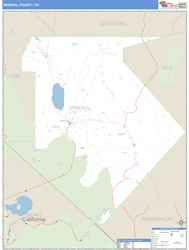 Mineral County, NV Zip Code Wall Map