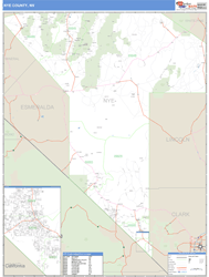 Nye County, NV Zip Code Wall Map