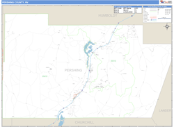 Pershing County, NV Wall Map