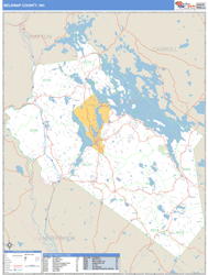 Belknap County, NH Wall Map